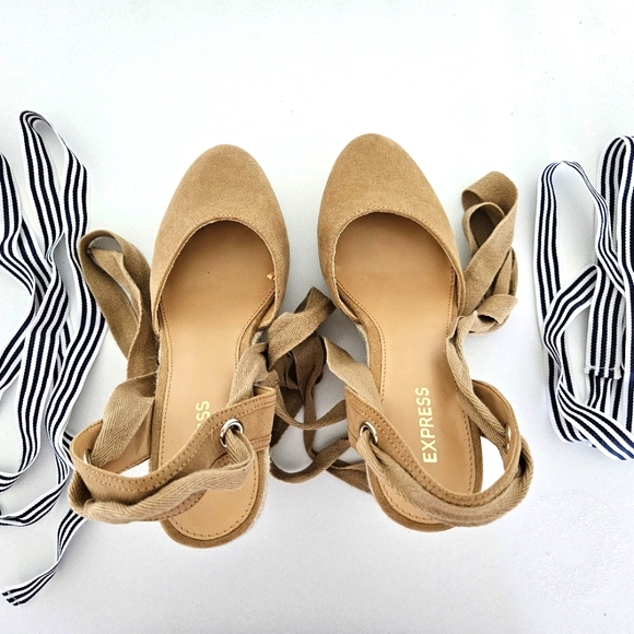 Brand New Beige Espadrilles size 6 from Express. - Picture 6 of 8